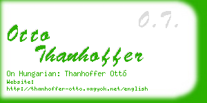 otto thanhoffer business card